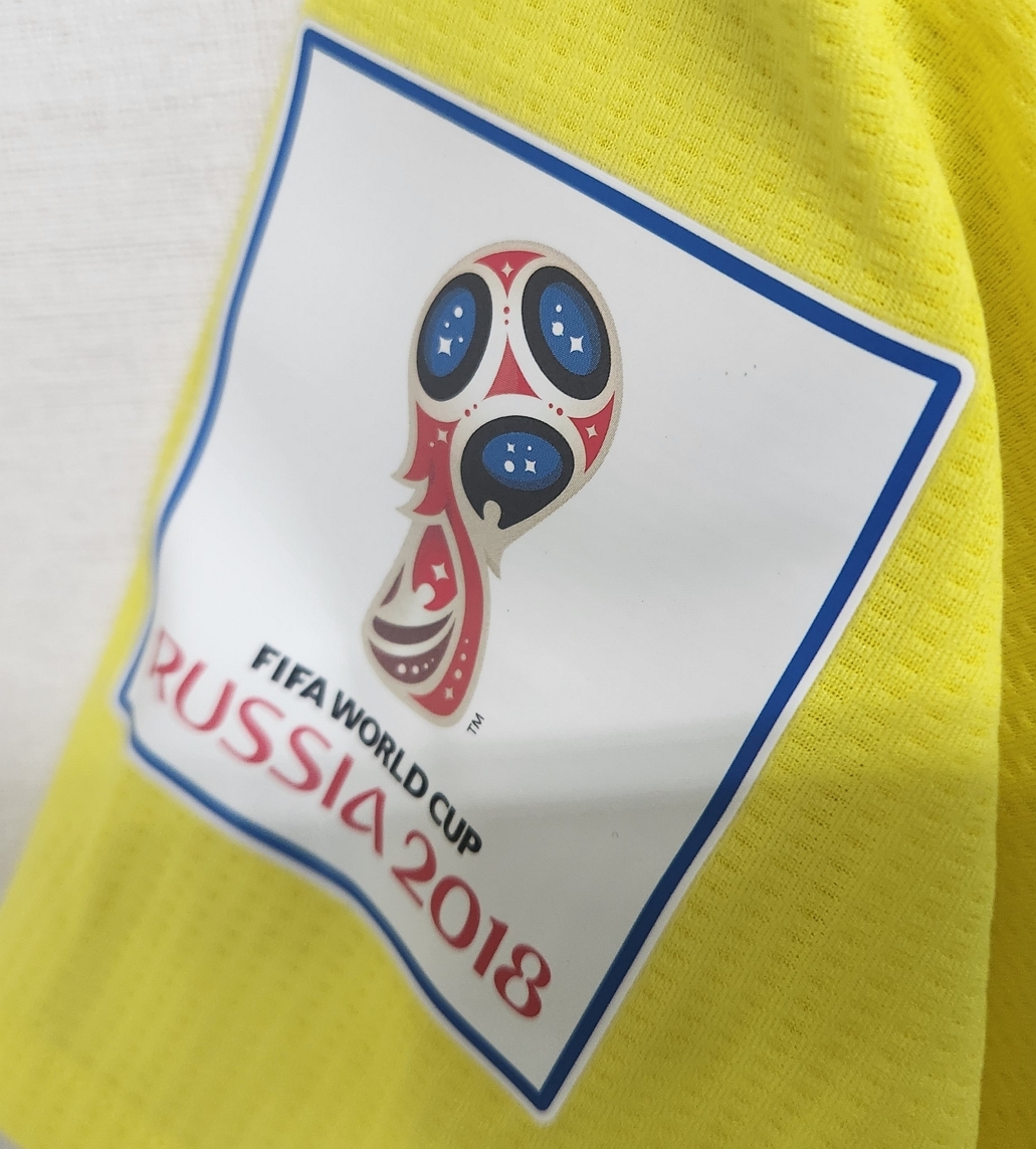 18W杯 コロンビア COLOMBIA(H)#10 ハメス 選手用半袖 2018W杯 日本戦仕様 JASPO L