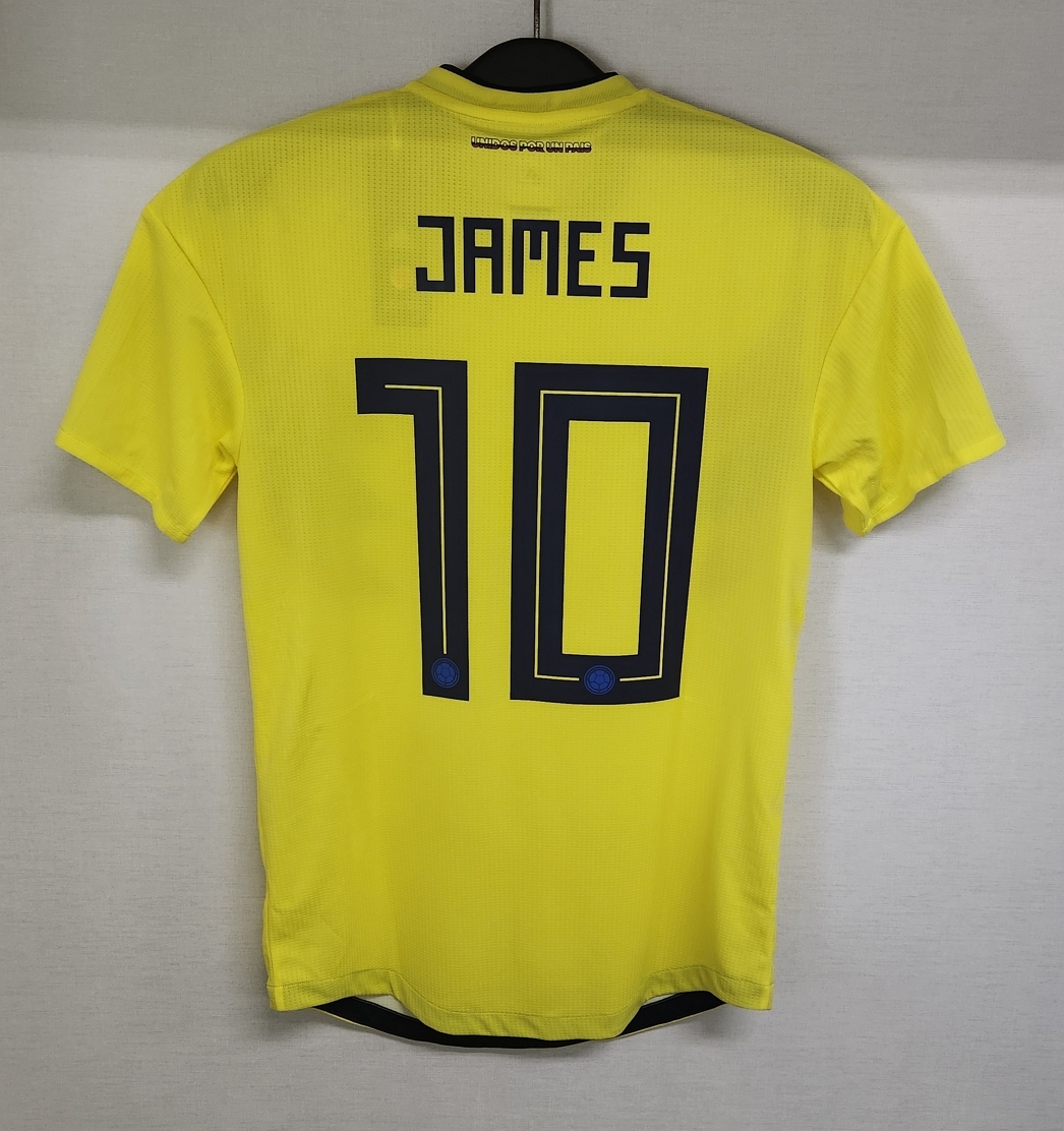 18W杯 コロンビア COLOMBIA(H)#10 ハメス 選手用半袖 2018W杯 日本戦仕様 JASPO L