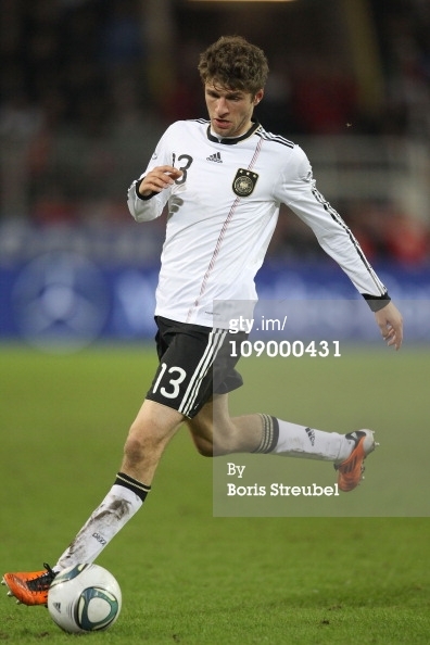 10-11 ドイツDFB Germany(H)#13 トーマス?ミュラー MULLER 選手用長袖 イタリア戦仕様 XL
