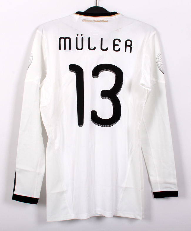 10-11 ドイツDFB Germany(H)#13 トーマス?ミュラー MULLER 選手用長袖 イタリア戦仕様 XL
