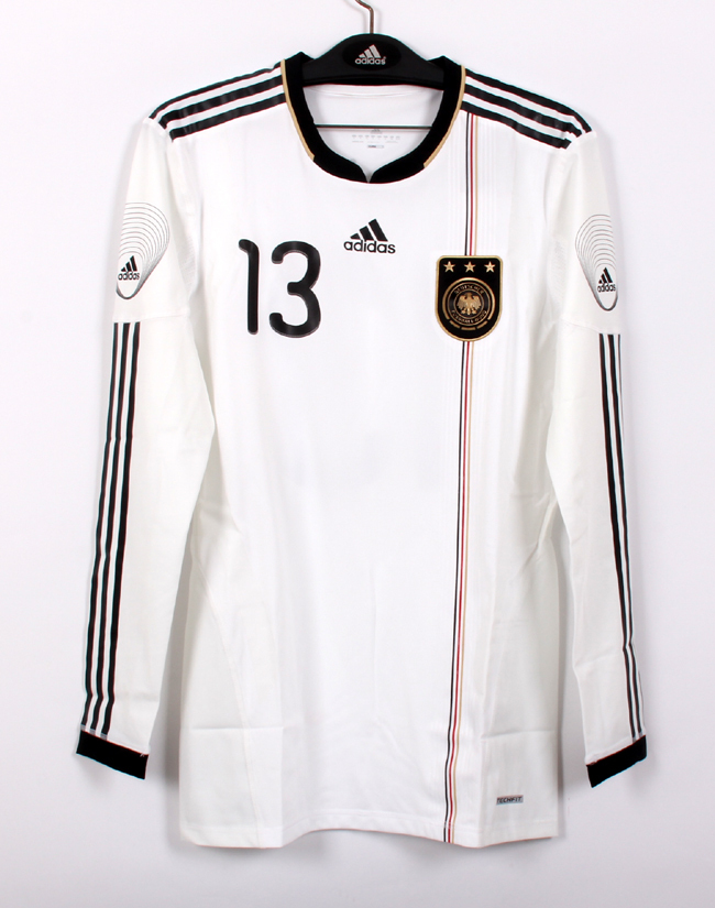 10-11 ドイツDFB Germany(H)#13 トーマス?ミュラー MULLER 選手用長袖 イタリア戦仕様 XL
