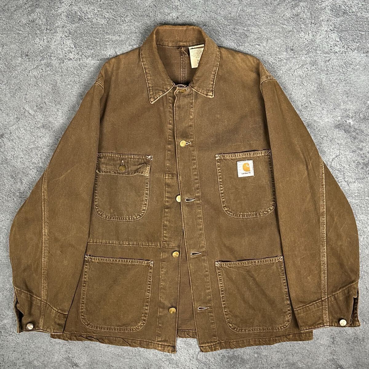 carhartt 80s 90s ビンテージ 裏地なし チョアコート ブラウン carhartt 80s 90s ビンテージ 裏地なし チョアコート ブラウン