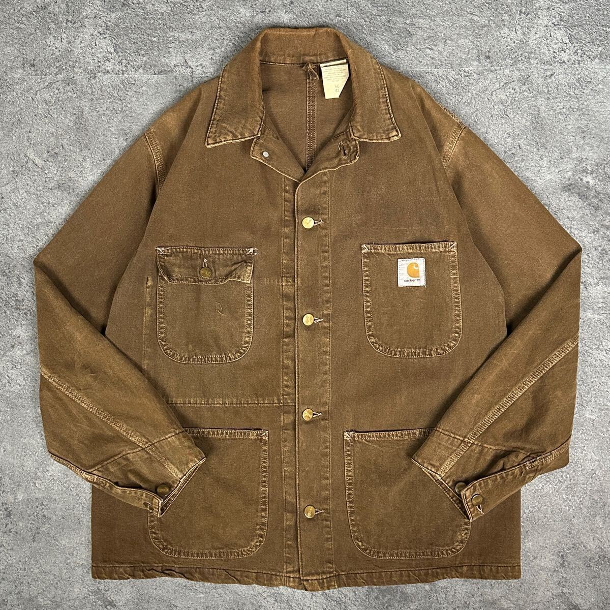 carhartt 80s 90s ビンテージ 裏地なし チョアコート ブラウン carhartt 80s 90s ビンテージ 裏地なし チョアコート ブラウン