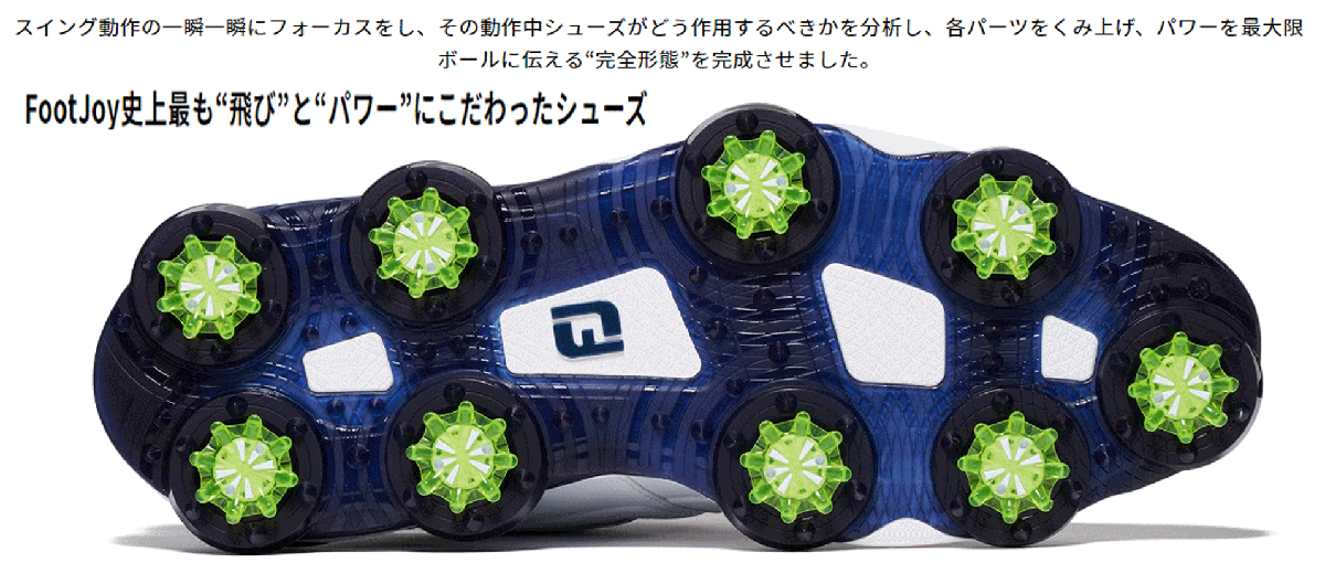 新品■フットジョイ■2024.2■ツアーアルファ ボア■#55549■ホワイト／ネイビー■27.0CM■W:EE~EEE■本格的ツアースパイク■正規(guī)品