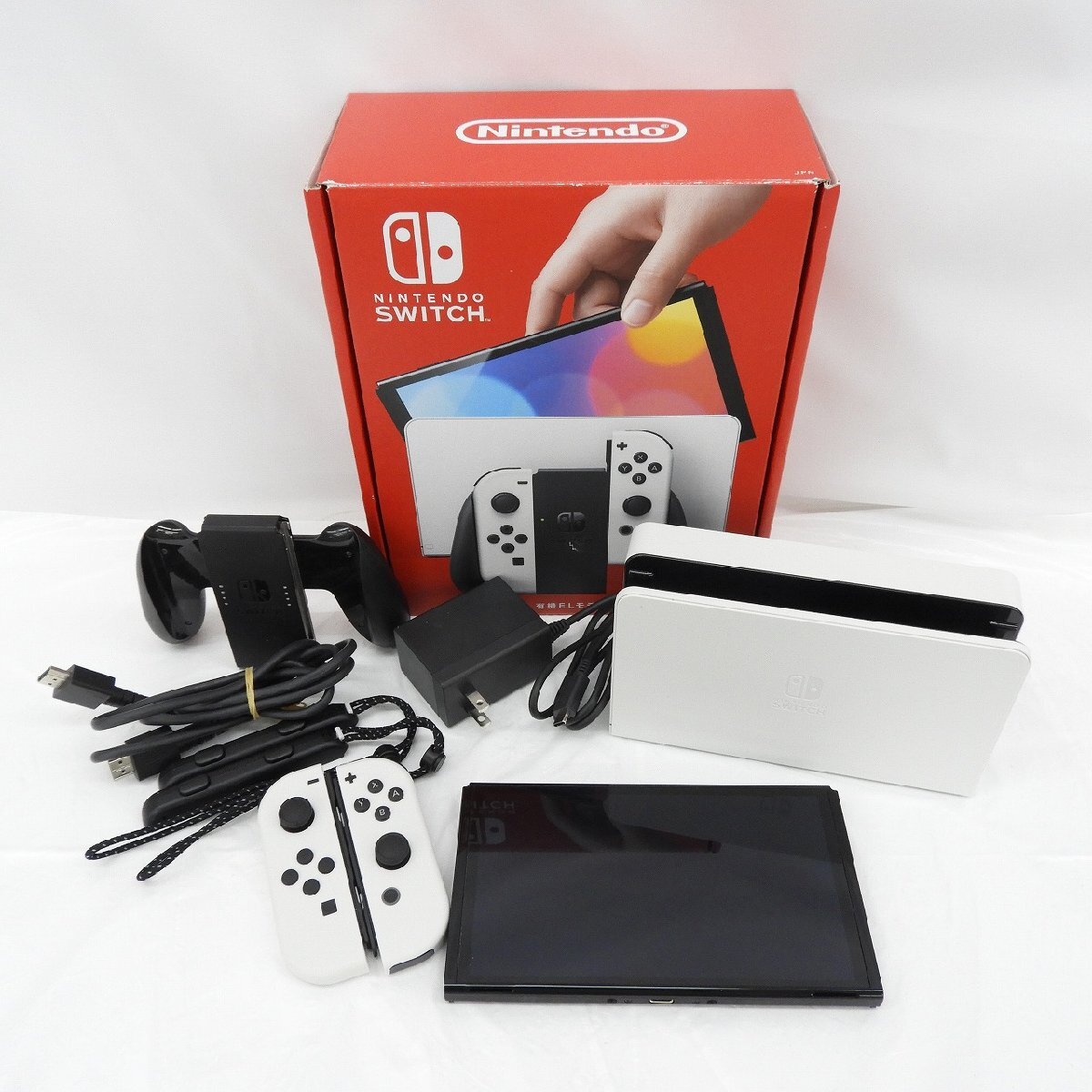 【美品】任天堂 NINTENDO SWITCH ニンテンドースイッチ 有機ELモデル HEG-S-KAAAA(JPN) ホワイト 716101812 0115