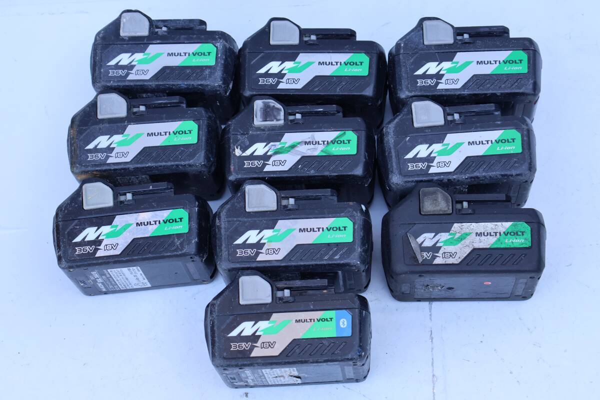 H1132 Y【10個セット/ジャンク品】HiKOKI ハイコーキ BSL36A18/ BSL36A18B リチウムイオンバッテリー 36V 18V マルチボルト 2.5Ah 45Wh