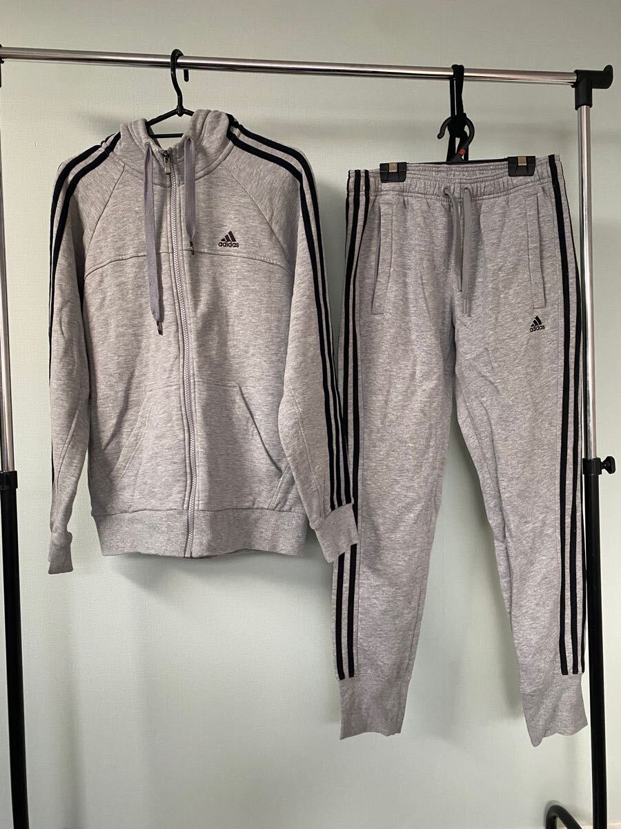 adidas アディダス スウェット セットアップ 上下セット グレー adidas アディダス スウェット セットアップ 上下セット グレー