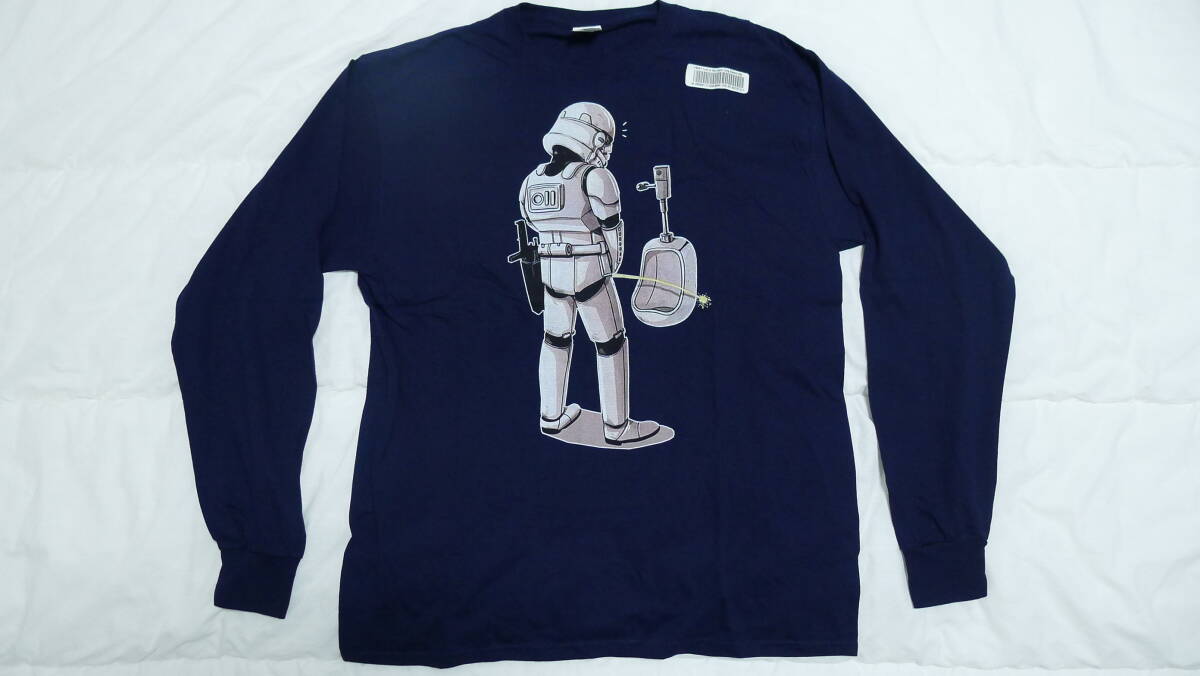 新品 スターウォーズ ストームトルーパー STORMTROOPER STAR WARS ロングスリーブ Tシャツ 長袖 L レア FRUIT OF THE LOOM