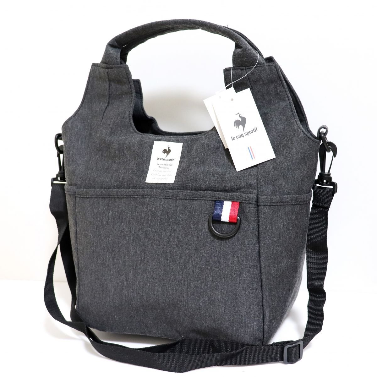 ルコック le coq sportif 新品 便利 ポケットいっぱい シンプル ショルダー トートバッグ BAG 鞄 バッグ 濃灰 [36246-030] 一 六 VCXZ
