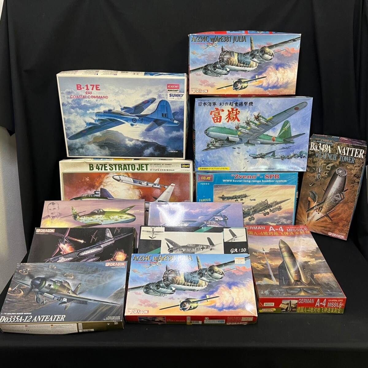 BKg001R 160 未組立 戦闘機 プラモデル まとめ ICM ZVENO SPB ズヴェノー/メッサーシュミット/ドラゴン ドルニエ/アラド/フジミ富獄
