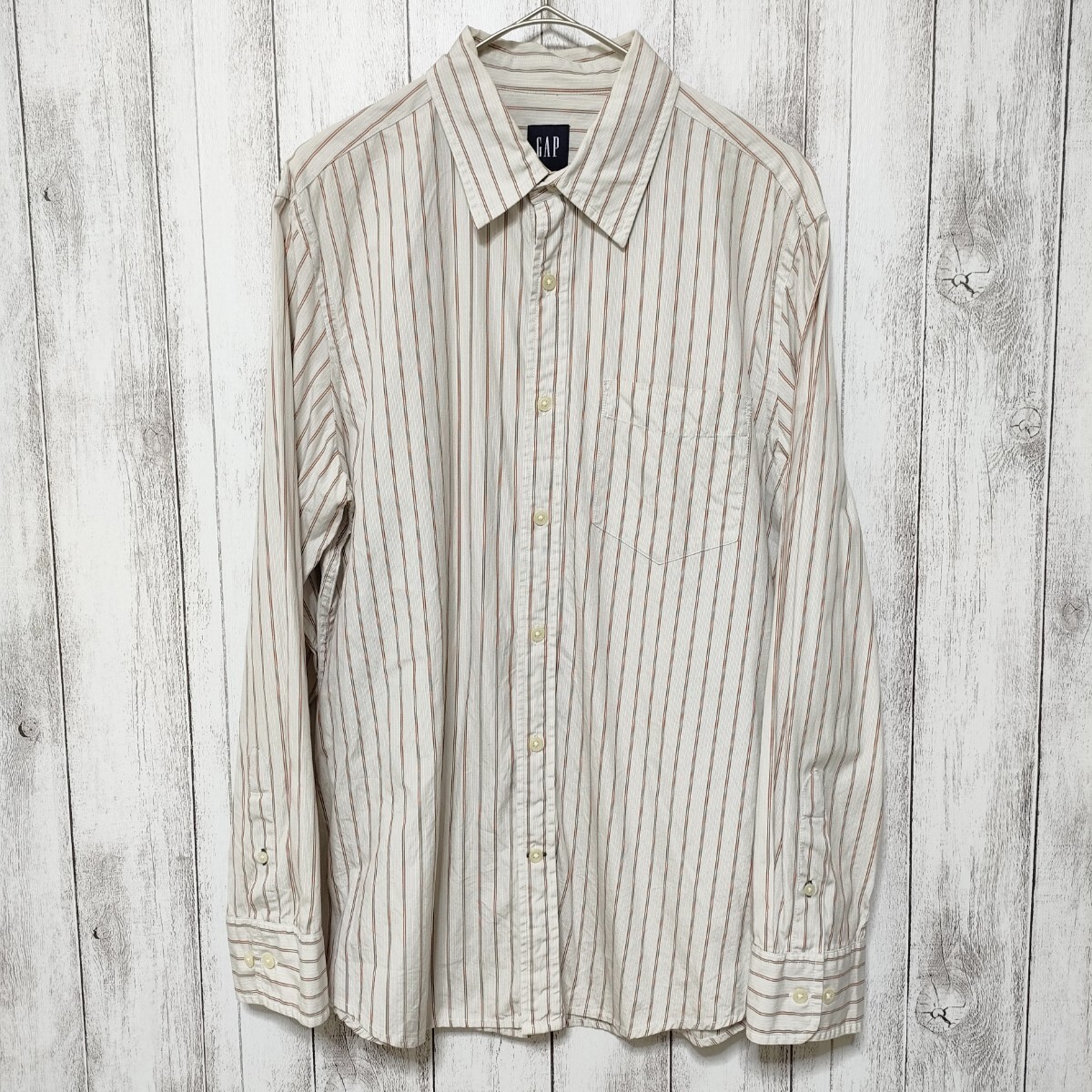 GAP ギャップ (M)　ストライプ コットンシャツ