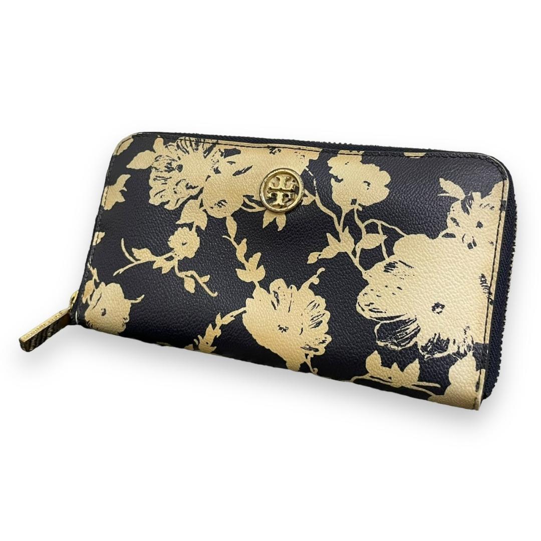 TORY BURCH　トリーバーチ　ラウンドファスナー　花柄　長財布