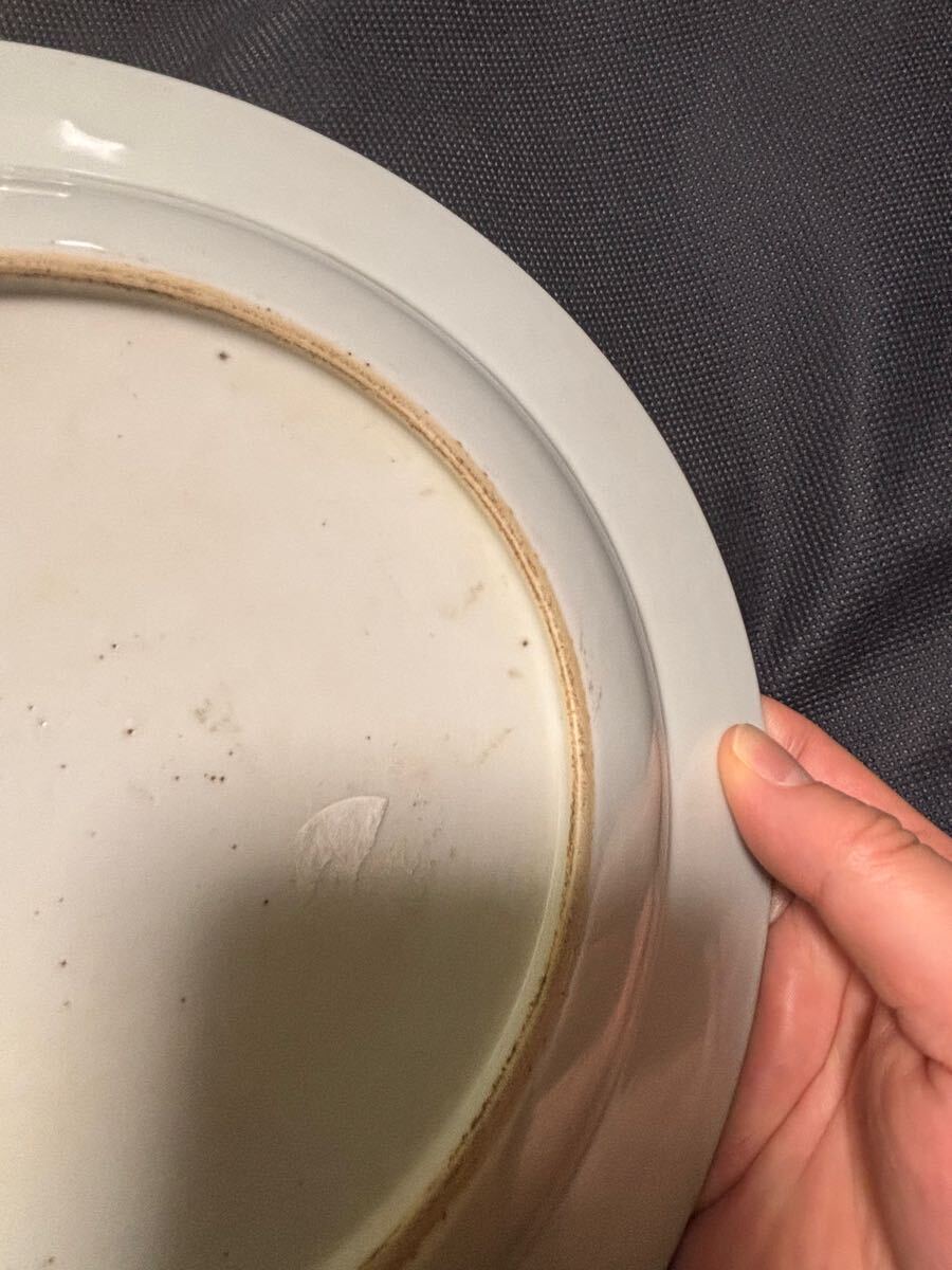 中国古美術 清の時代 金彩粉彩　人物　大皿　23cm 中国古美術 清の時代 金彩粉彩 人物 大皿 23cm