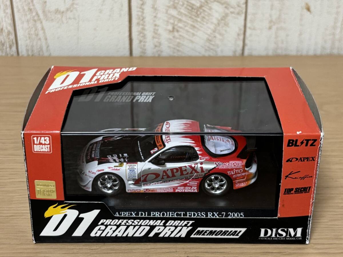 アオシマ DISM 1/43 A‘PEX D1　PROJECT FD3S RX-7 2005　今村陽一 カード付