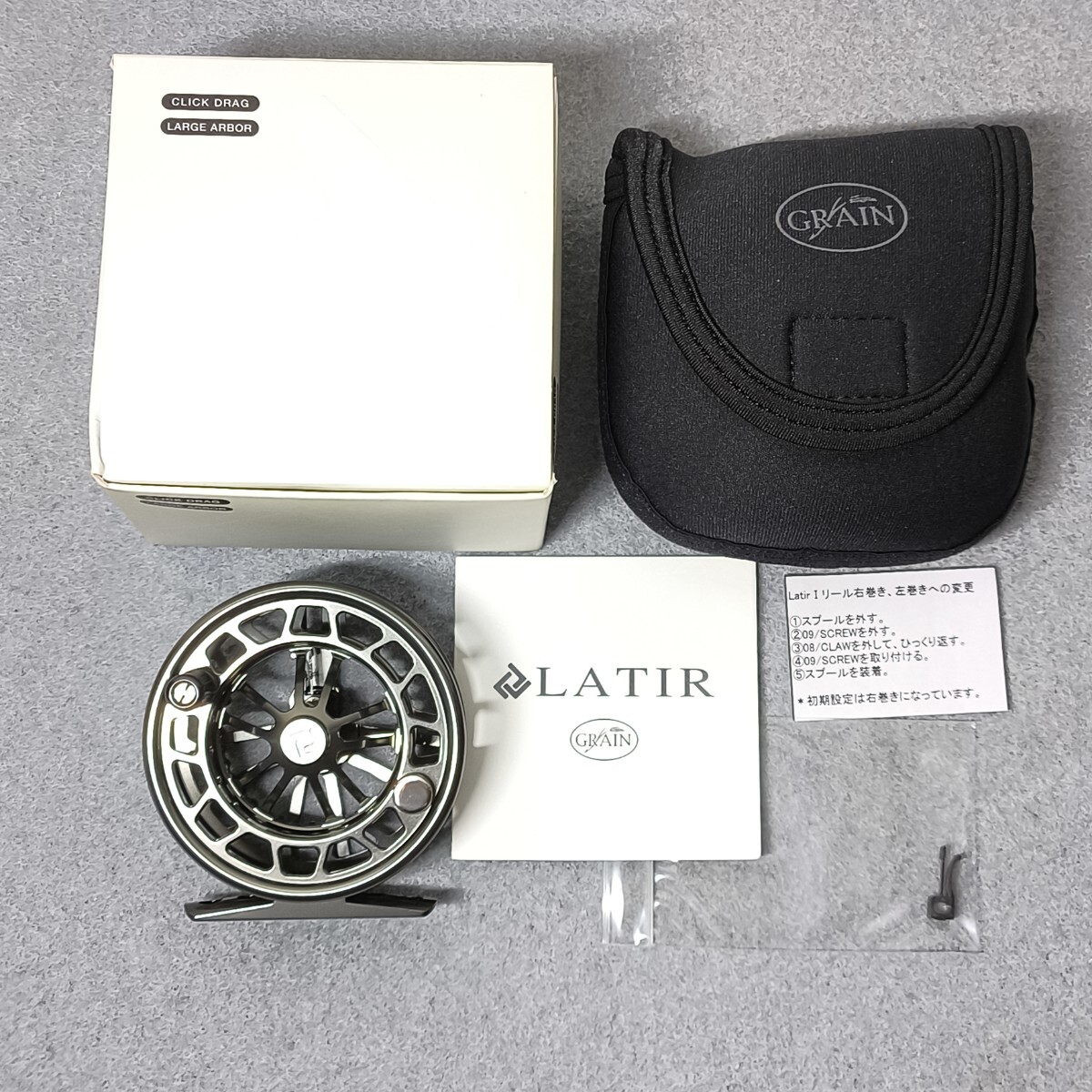 GRAIN LATIR フライリール #3/4 ガンスモーク 中古 菅R71-7