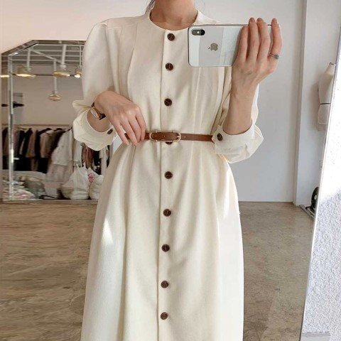 チュニック ロングワンピース フリー グリーン
