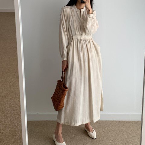 ロングワンピース レディース フリー アプリコット