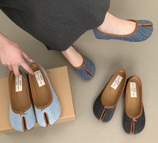 【高品質】全3色 スリッポン ローファー モカシン ぺたんこ 切り替え シンプル 39 ライトブルー