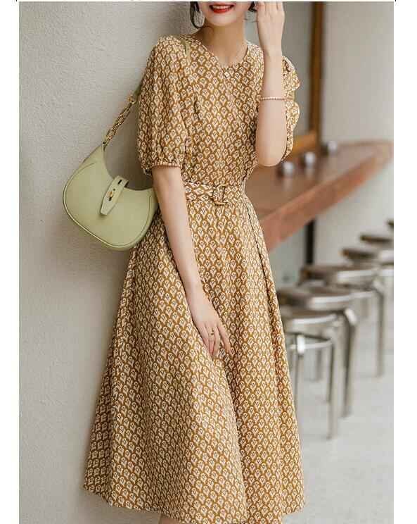 ワンピース ロングワンピース レディース マキシワンピ 半袖 ワンピ S カーキ