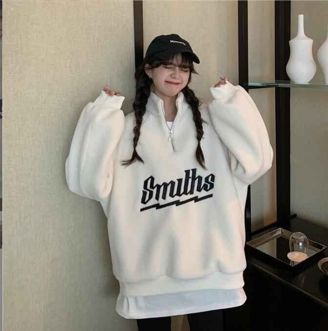 M-XL 長袖パーカー 春秋 カジュアル L ホワイト