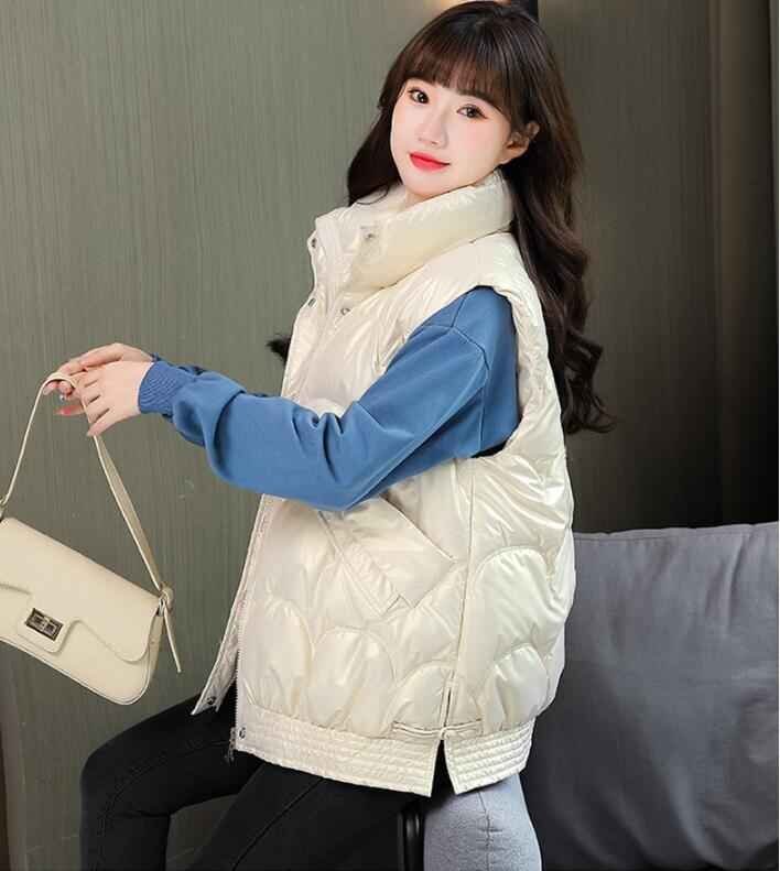 ダウン ベスト レディース ダウンコート アウター 秋冬 ゆったり 大きいサイズあり 3XL ブラック