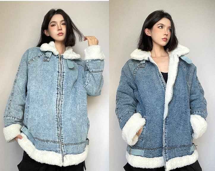ジャケット ブルゾン 厚手 長袖アウター コート シンプル 秋冬 XL ダークブルー