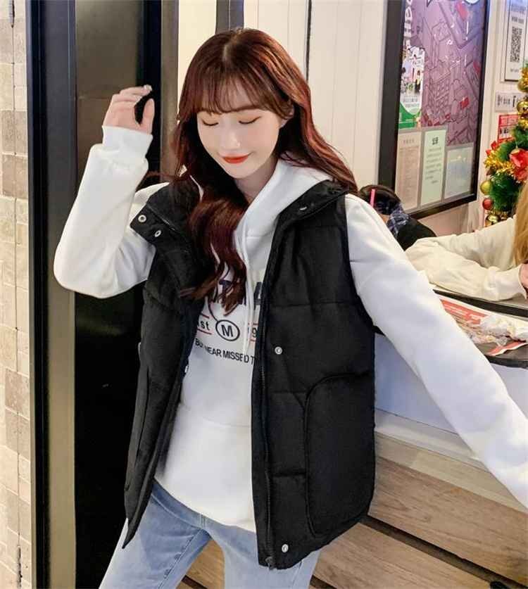 ダウン トレンド ダウンベスト 厚手 コート スリム 大きいサイズあり 3XL オフホワイト