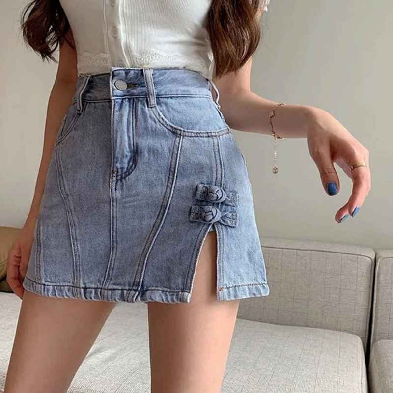 スカート風 ホットパンツ レディース 夏 L サックス