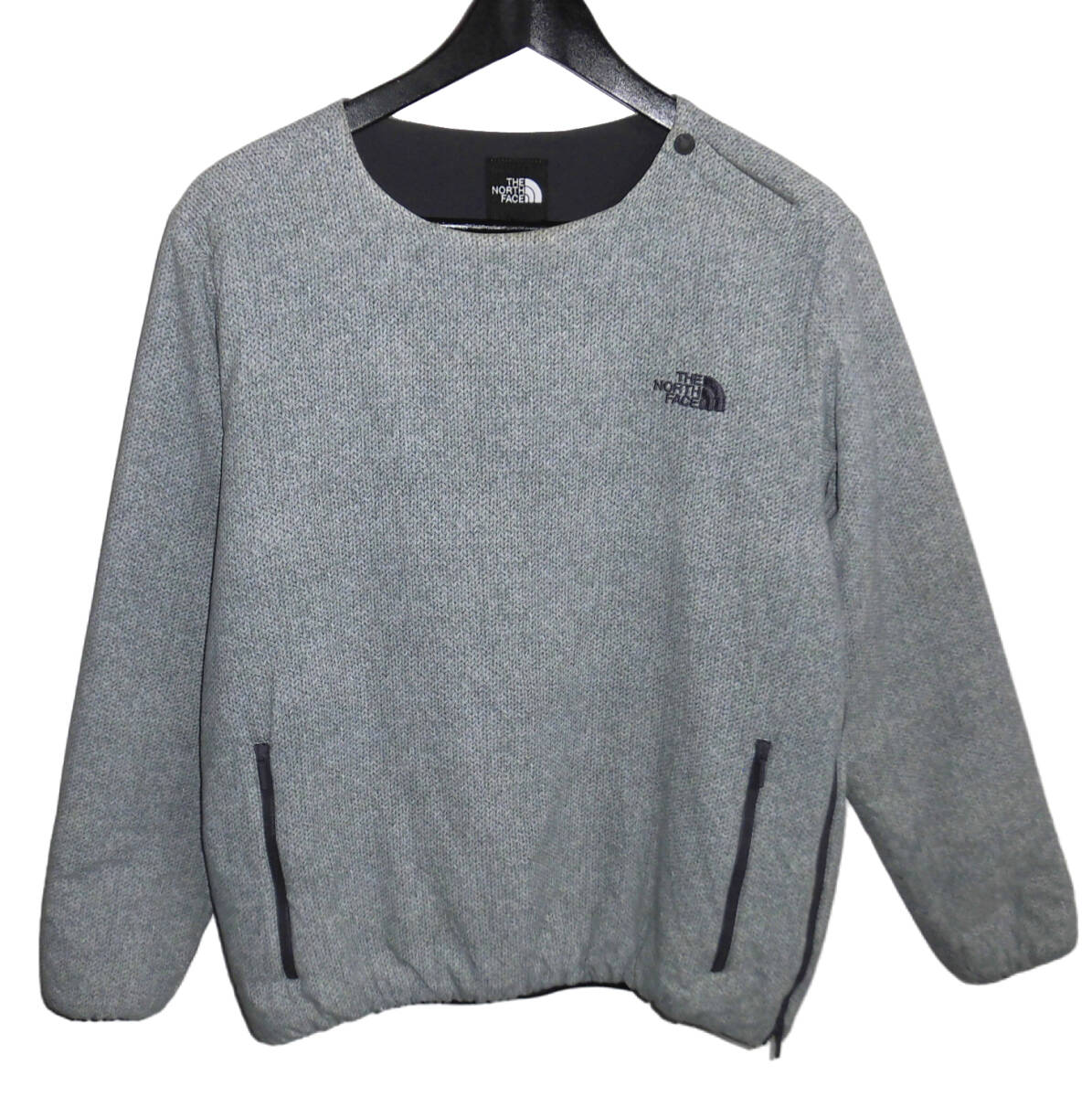 η美品◇ THE NORTH FACE ノースフェイス NY81809 ミラージュサーマルクルー 中綿入り だまし絵プリント ナイロン プルオーバー S セーター