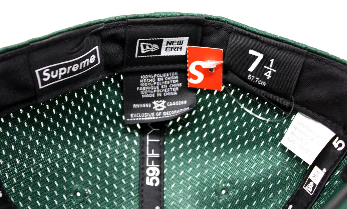 * прекрасный товар *Supreme × NEW ERA Supreme New Era 18ss 59FIFTY Box Logo сетка box Logo колпак 7 1/4 (57.7cm) зеленый 