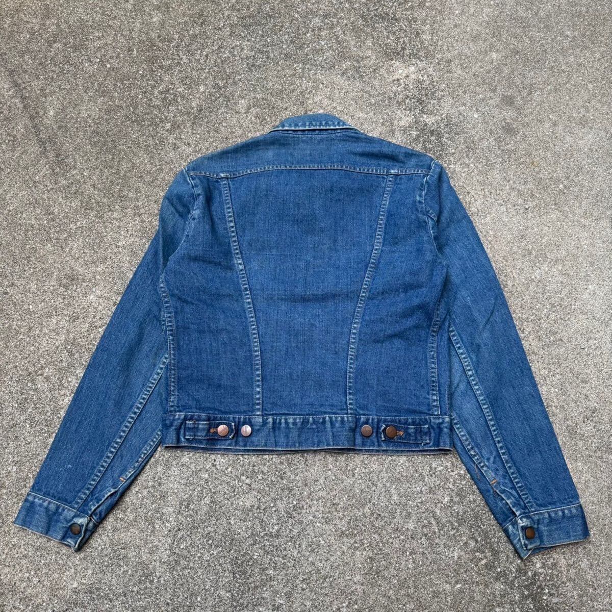 濃紺 70s 80s Wrangler 124mj デニムジャケット ラングラー 24mjz ヴィンテージ インディゴ ジージャン USA制 アメリカ制 Levi's 38