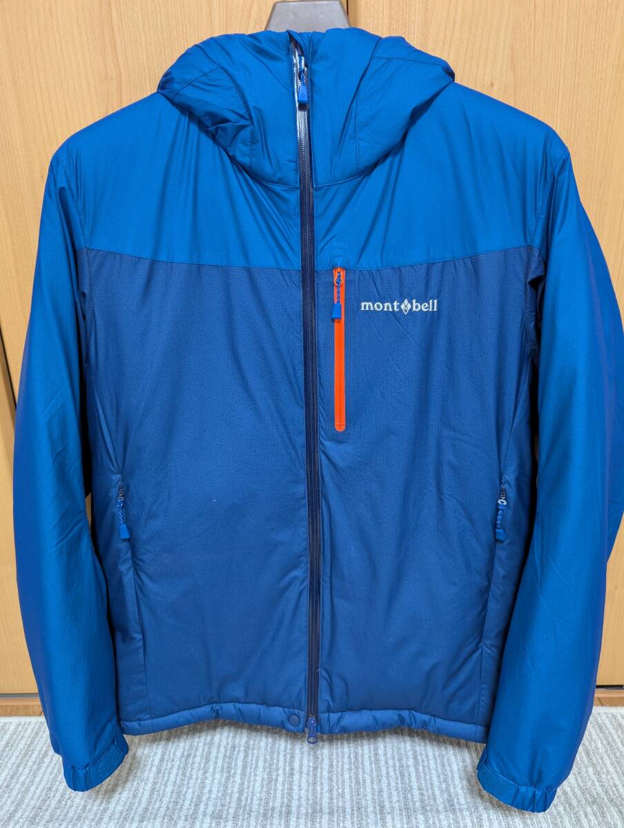 ★美品：1回着用★モンベル（mont-bell） フラットアイアンパーカ Men's OB/EB Mサイズ #1101628