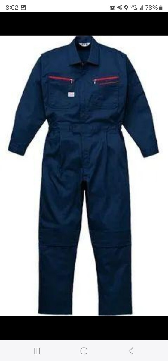 outo bi ツナギ ネイビーブルー 4L 新品未使用 作業着 つなぎ AUTO-BI オートバイ 山田辰