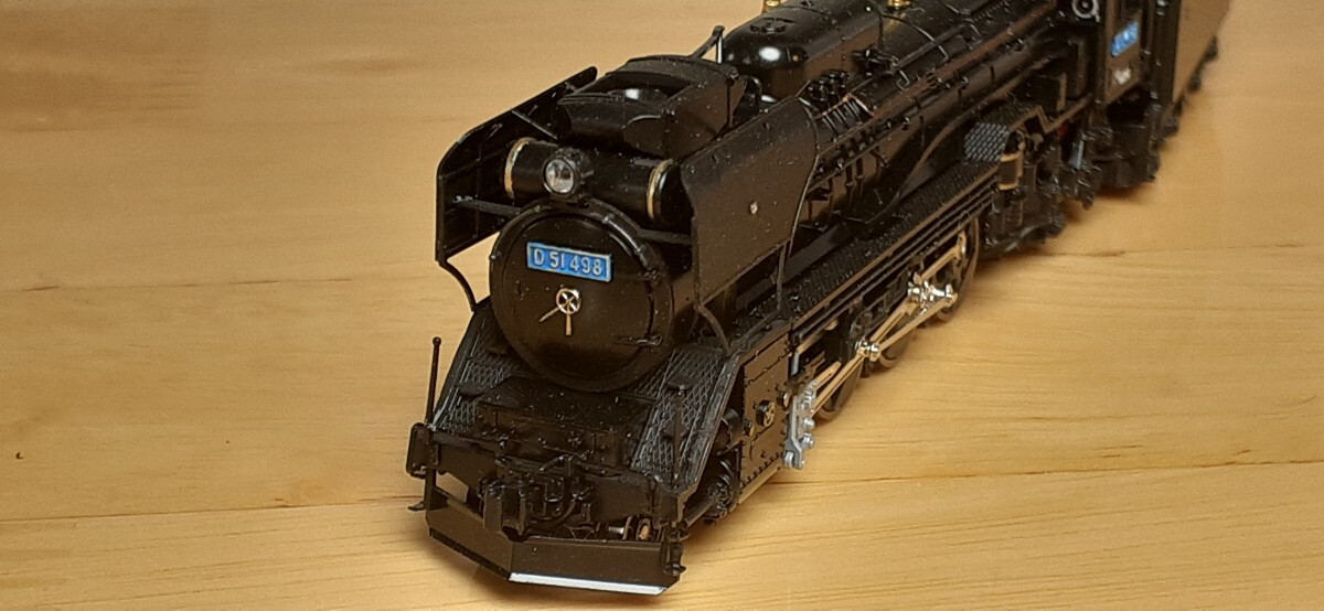 青ナンバープレートD51-498後藤デフ装備集煙装置付き誘導員つかみ棒 青ナンバープレートD51-498後藤デフ装備集煙装置付き誘導員つかみ棒