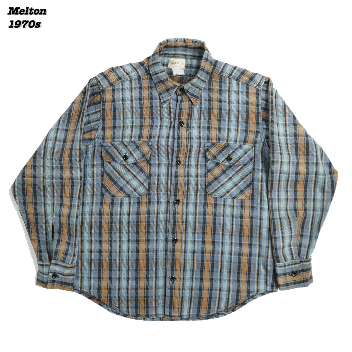 Melton Wintermaster Flannel Shirts 1970s SH24173 Vintage メルトン ウィンターマスター フランネルシャツ ネルシャツ 1970年代 Melton Wintermaster Flannel Shirts 1970s SH24173 Vintage メルトン ウィンターマスター フランネルシャツ ネルシャツ 1970年代