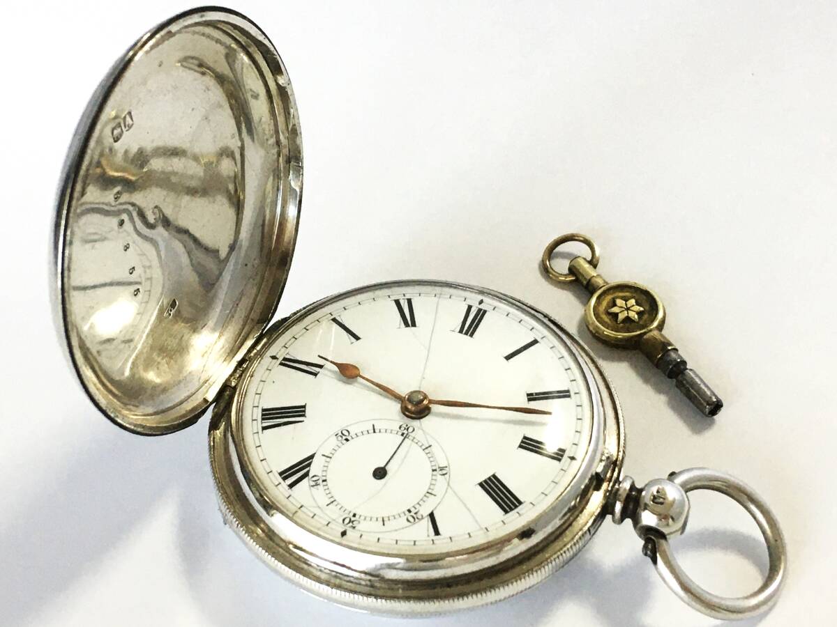1876年製◇英国ロンドン T.Mothersole EDMUNDS 鎖引き Fusee 銀 1876年製◇英国ロンドン T.Mothersole EDMUNDS 鎖引き Fusee 銀