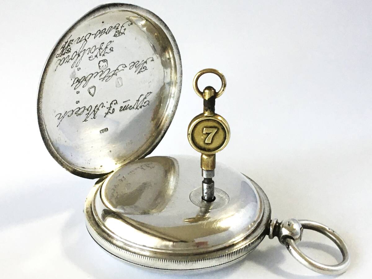 1876年製◇英国ロンドン T.Mothersole EDMUNDS 鎖引き Fusee 銀 1876年製◇英国ロンドン T.Mothersole EDMUNDS 鎖引き Fusee 銀