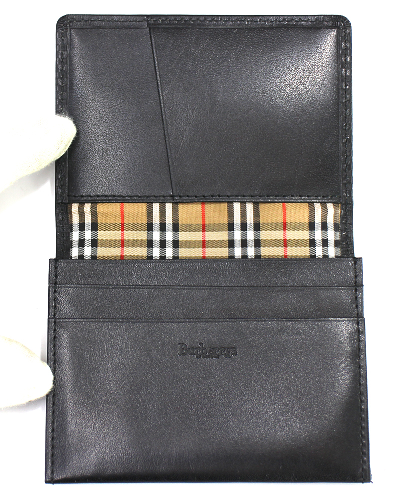 [BURBERRY] Burberry футляр для карточек футляр для визитных карточек кожа черный мужской 