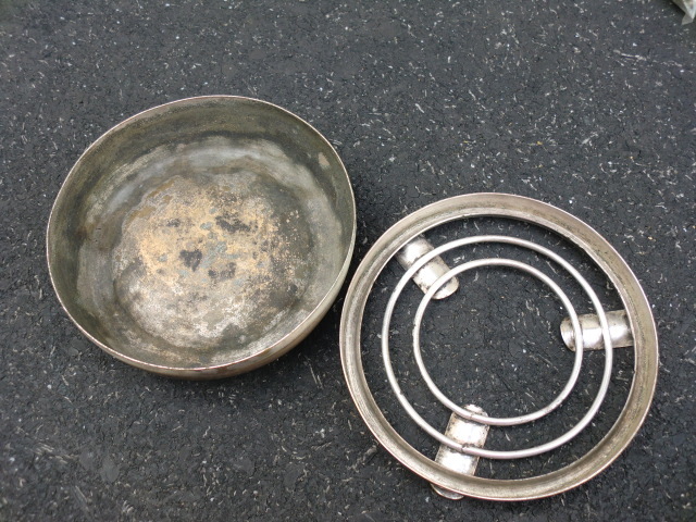 ブラス アンティーク アイアン 灰皿 インダストリアル アシュトレー 真鍮 φ13cm ヤレ感最高! レア TOHKIN_画像4