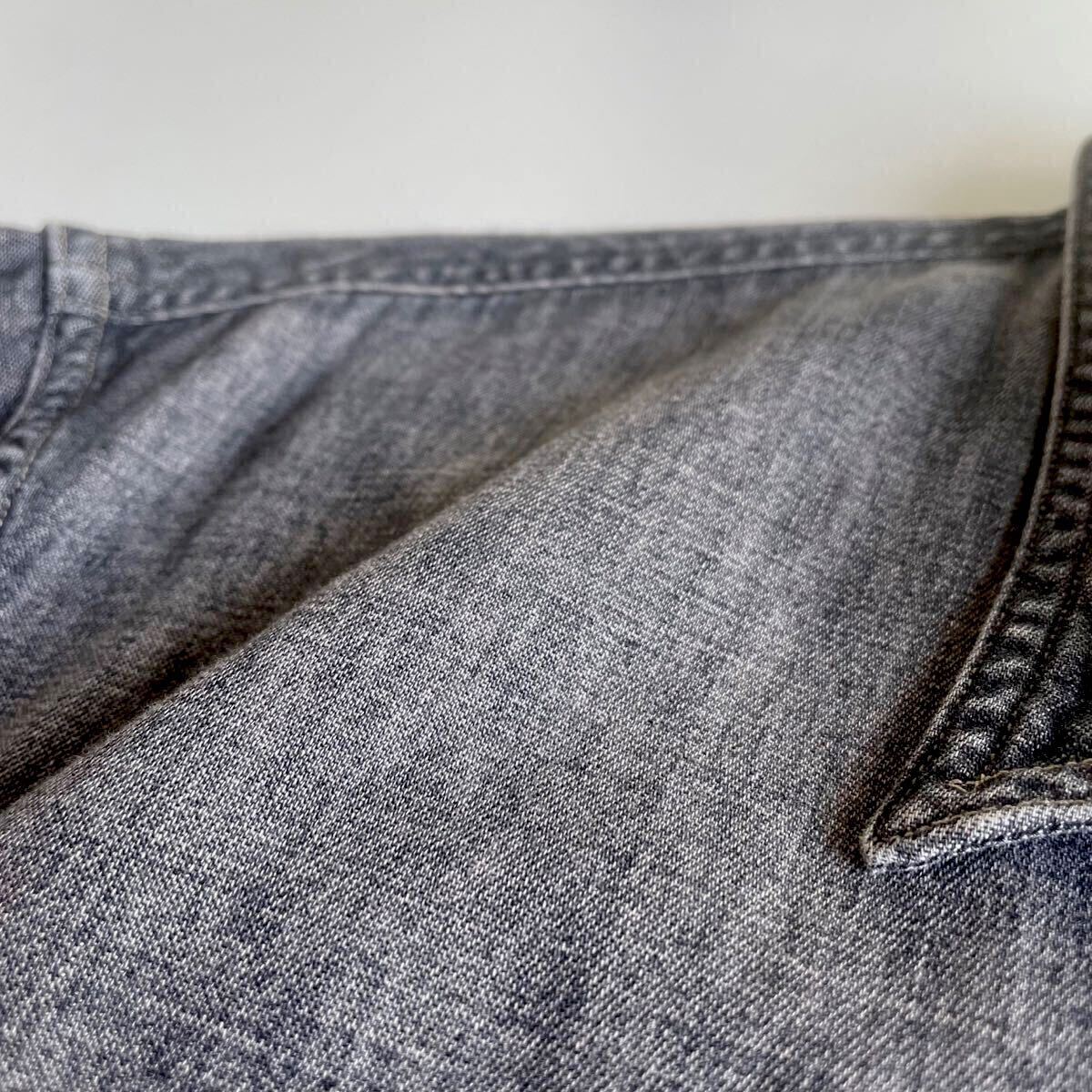 キムタク着】RRL “Black Indigo Denim Work Shirt” L ブラック キムタク着】RRL “Black Indigo Denim Work Shirt” L ブラック