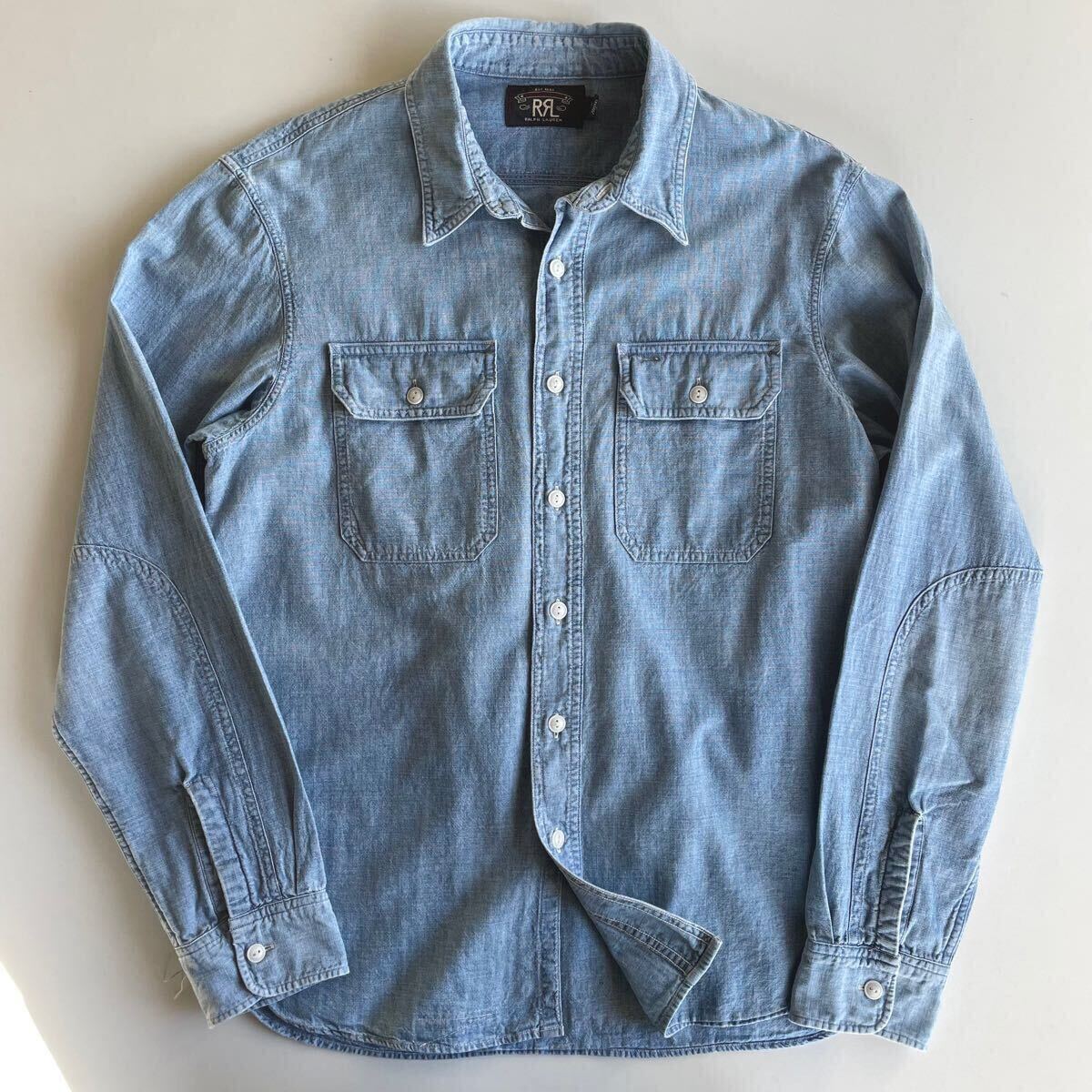 キムタク着】RRL “Indigo Chambray Shirt” M インディゴ キムタク着】RRL “Indigo Chambray Shirt” M インディゴ
