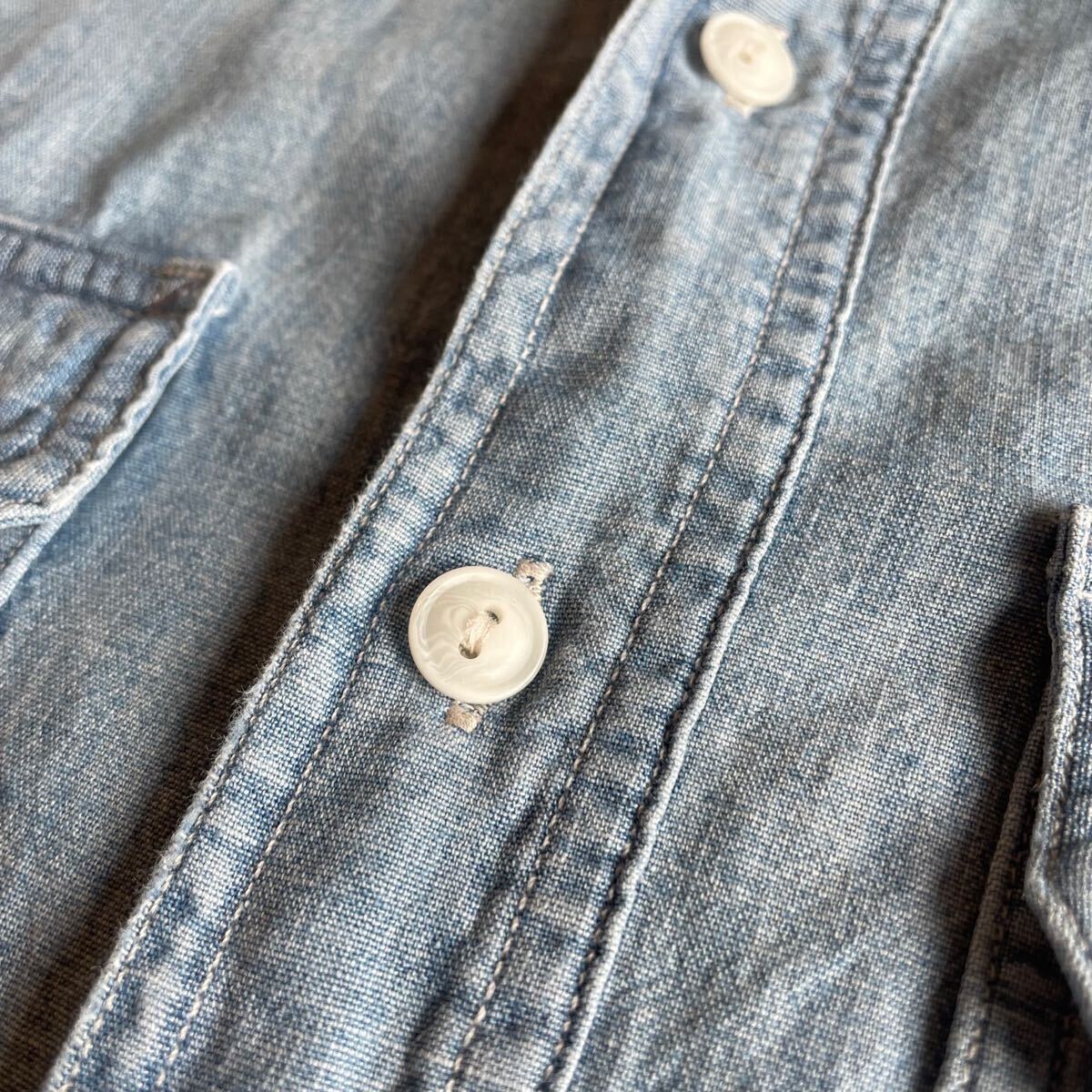 キムタク着】RRL “Indigo Chambray Shirt” M インディゴ キムタク着】RRL “Indigo Chambray Shirt” M インディゴ
