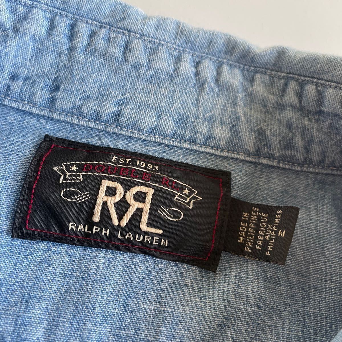 キムタク着】RRL “Indigo Chambray Shirt” M インディゴ キムタク着】RRL “Indigo Chambray Shirt” M インディゴ