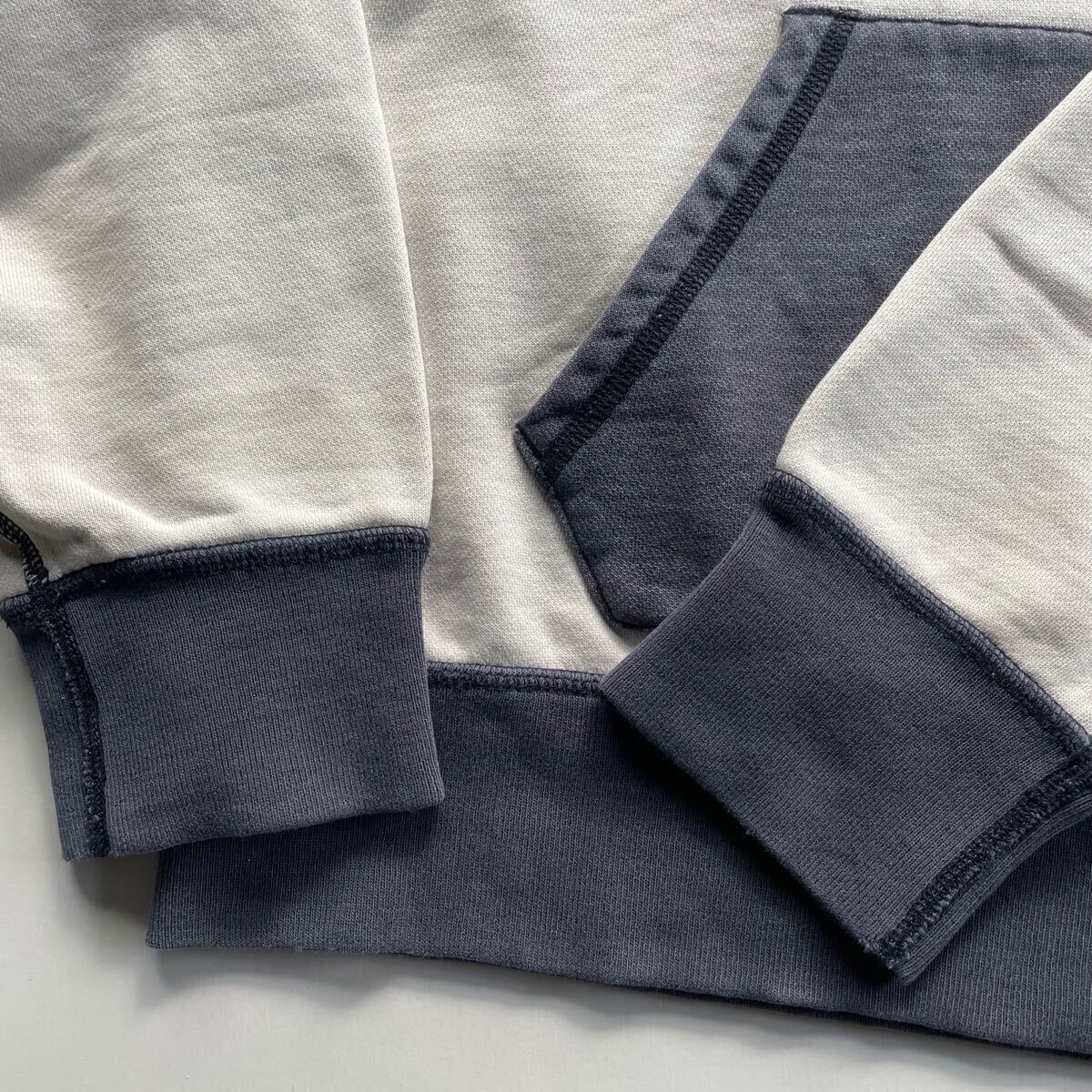 日本に hoodie tone two 後付けパーカー RRL ステンシル入り L 日本に hoodie tone two 後付けパーカー RRL ステンシル入り L