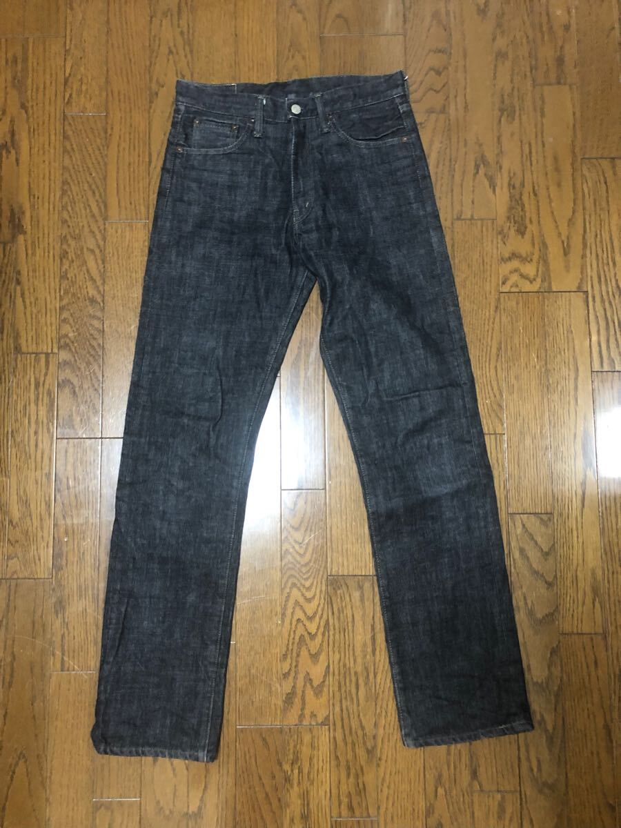 美品 BURGUS PLUS バーガスプラス ブラックデニム W30 lot700_画像1