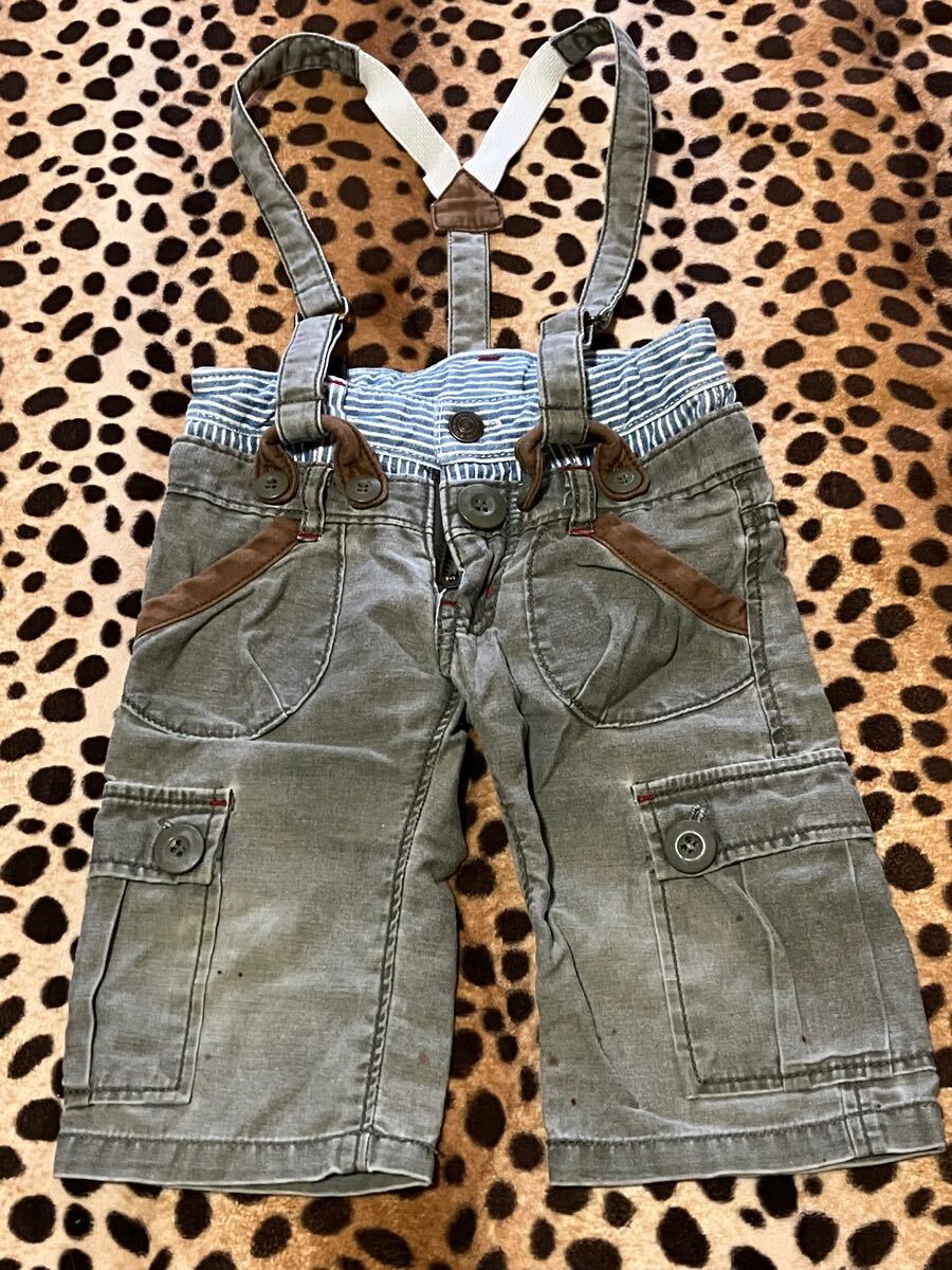 95 MPS エムピーエス ショートパンツ 90サイズ サスペンダー付 短パン 子供服 キッズ kids ジュニア Jr. 男の子 女の子 アウター 半ズボン