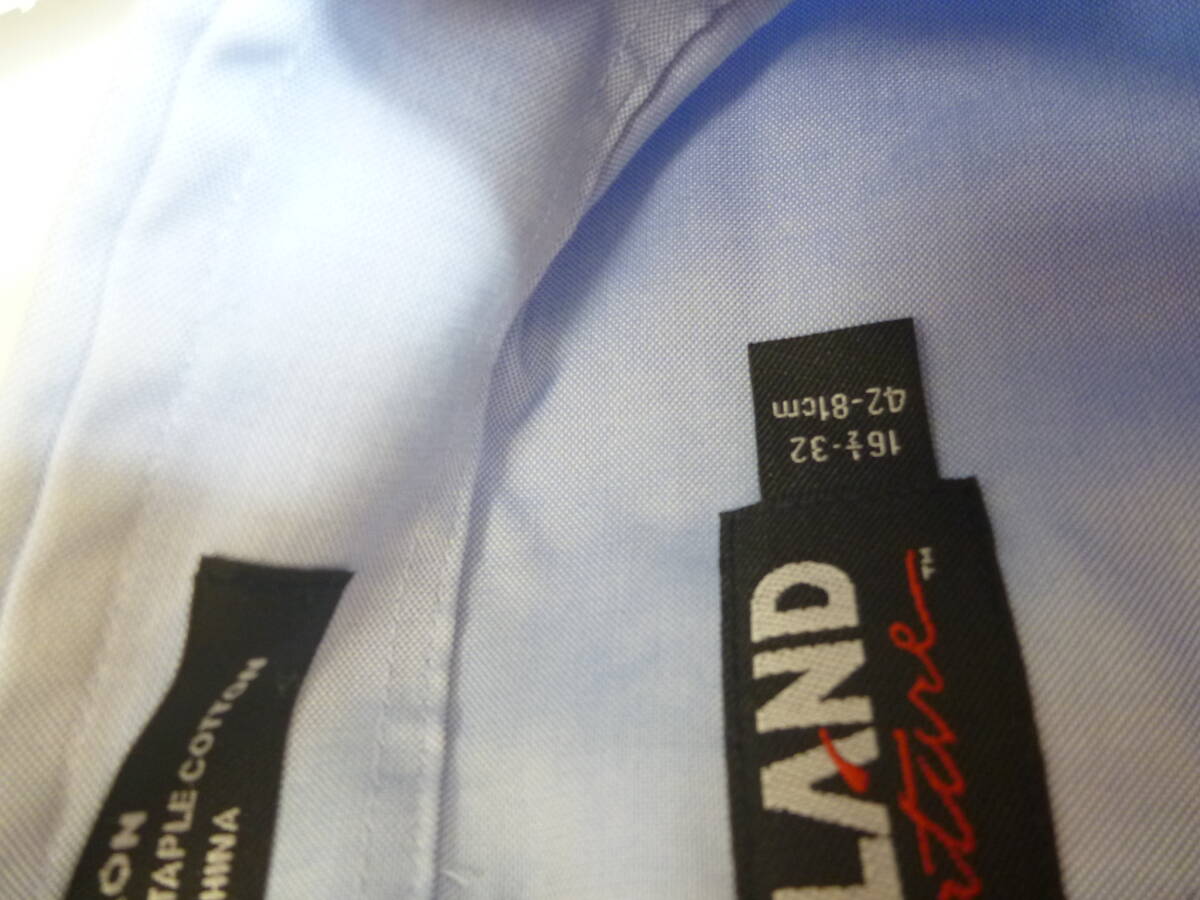 新品 KIRKLAND　カークランド★上質コットン100　ノンアイロン　水色　メンズ　シャツ　XL相当　16 1/2-32　42-81_画像5