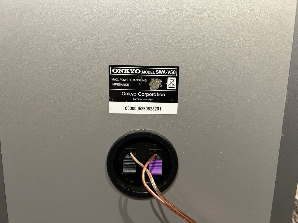 01196 ONKYO / Onkyo сабвуфер SWA-V50 акустическое оборудование звуковая аппаратура выставленный товар 