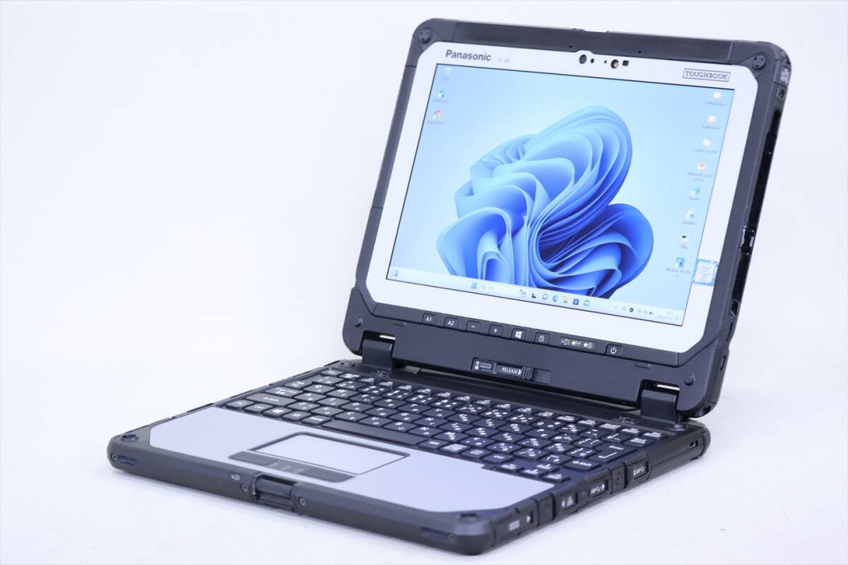 即配 使用感少 Windows11 超堅(jiān)牢 防水防塵 タッチパネル 2in1 タブレット TOUGHBOOK CF-20E0385VJ i5-7Y57 RAM4GB SSD128GB 10.1WUXGA