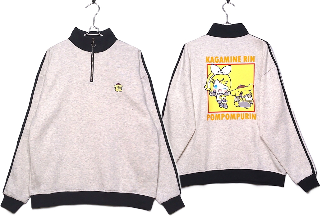 即決■★SANRIO × Piapro Characters★■ハーフジップ:SIZE=L